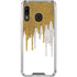 Paint Splatter Gold Galaxy A30 Clear Case