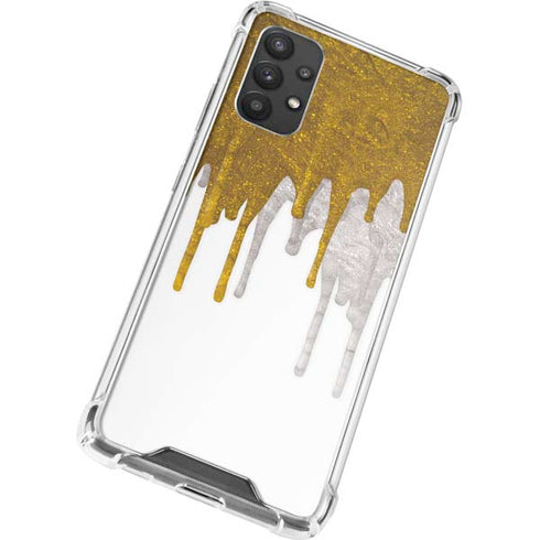 Paint Splatter Gold Galaxy A32 5G Clear Case