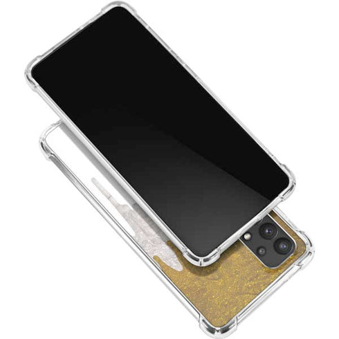 Paint Splatter Gold Galaxy A32 5G Clear Case