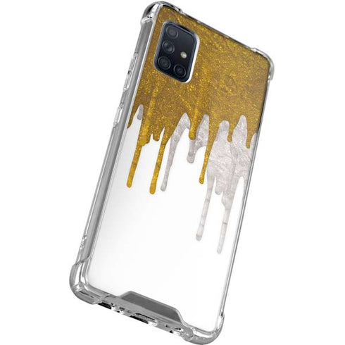 Paint Splatter Gold Galaxy A51 5G Clear Case