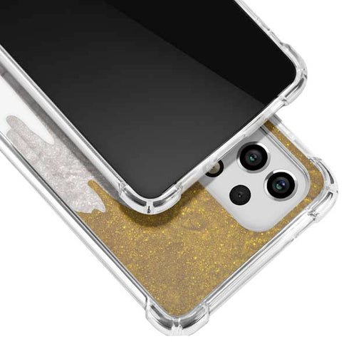 Paint Splatter Gold Galaxy A53 5G Clear Case