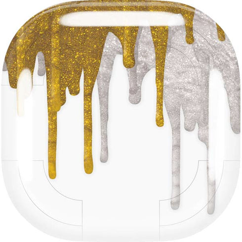 Paint Splatter Gold Galaxy Buds Live Skin