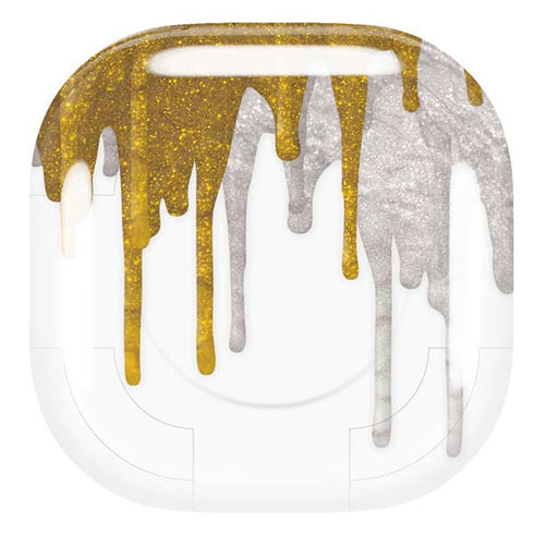 Paint Splatter Gold Galaxy Buds Live Skin
