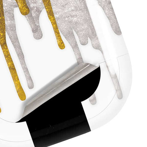 Paint Splatter Gold Galaxy Buds Live Skin