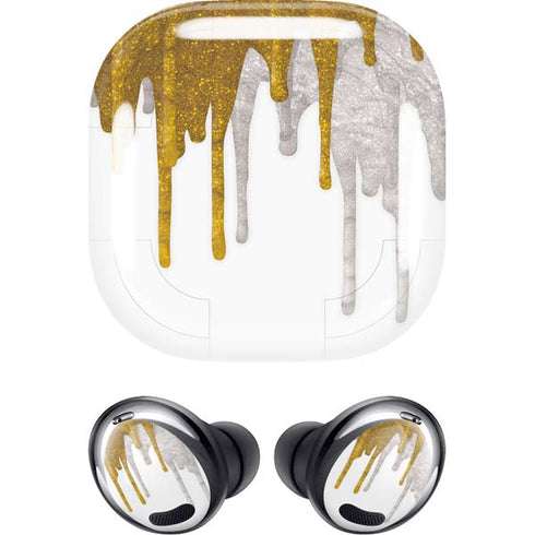 Paint Splatter Gold Galaxy Buds Pro Skin