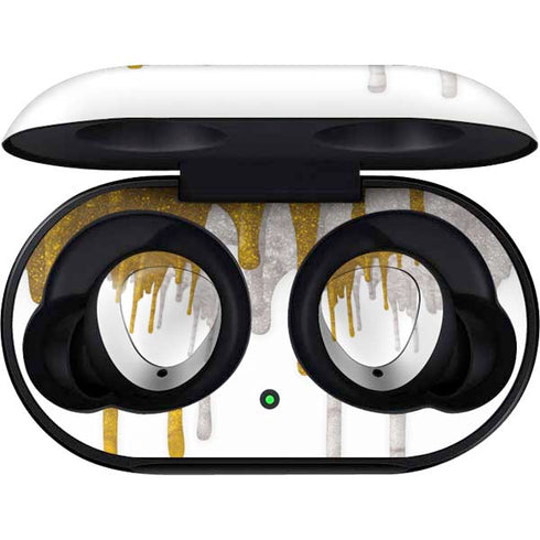 Paint Splatter Gold Galaxy Buds Skin