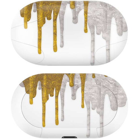 Paint Splatter Gold Galaxy Buds Skin