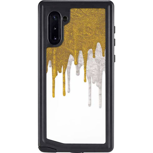 Paint Splatter Gold Galaxy Note 10 Waterproof Case