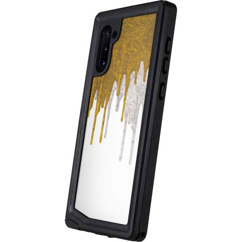 Paint Splatter Gold Galaxy Note 10 Waterproof Case