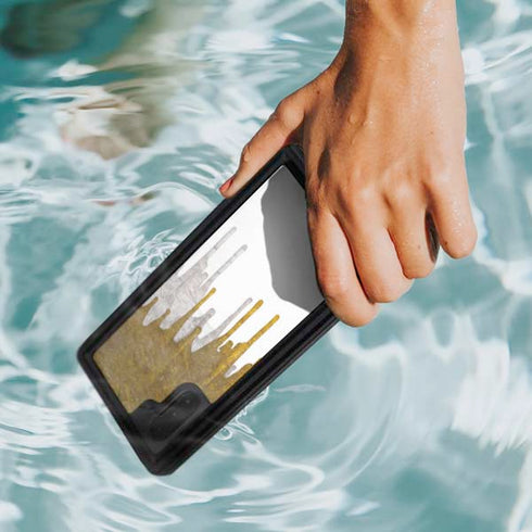 Paint Splatter Gold Galaxy Note 10 Waterproof Case