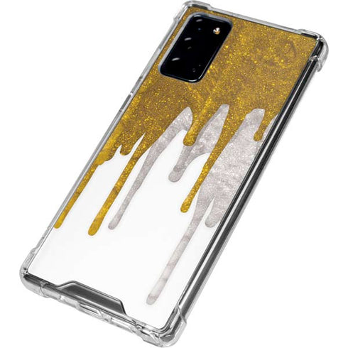 Paint Splatter Gold Galaxy Note20 5G Clear Case