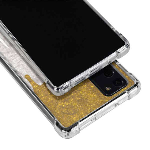 Paint Splatter Gold Galaxy Note20 5G Clear Case