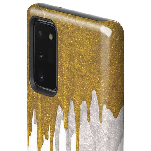 Paint Splatter Gold Galaxy Note20 5G Pro Case