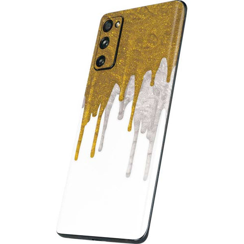 Paint Splatter Gold Galaxy S20 Fan Edition Skin