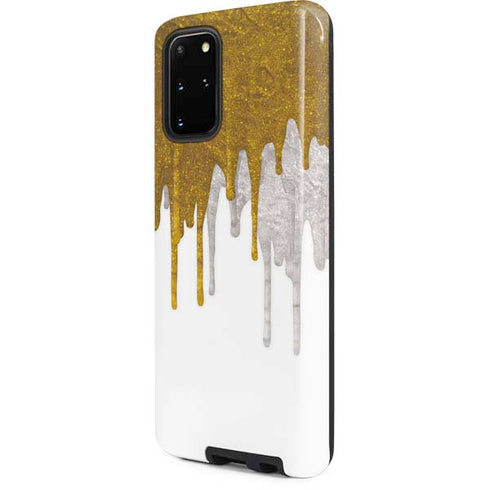 Paint Splatter Gold Galaxy S20 Plus Pro Case