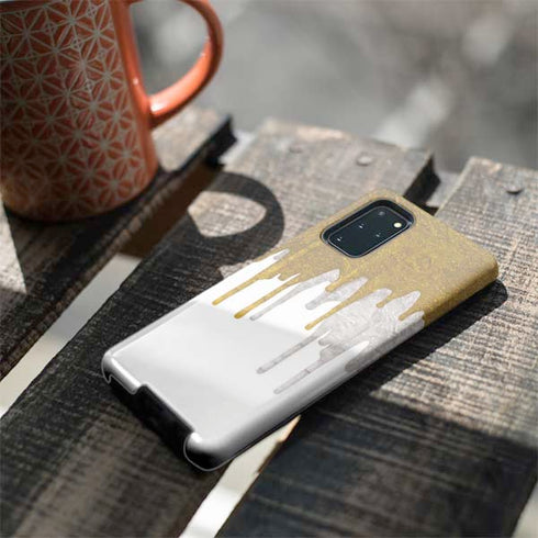 Paint Splatter Gold Galaxy S20 Plus Pro Case