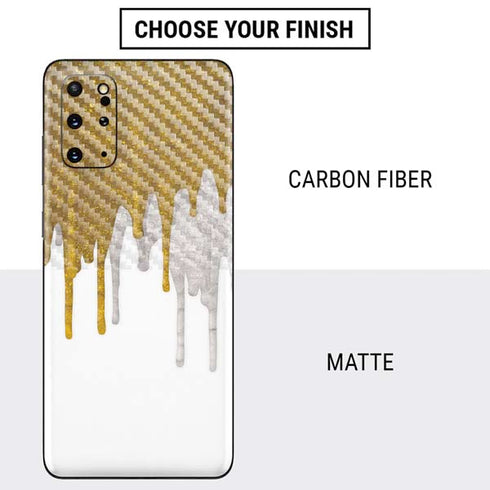 Paint Splatter Gold Galaxy S20 Plus Skin