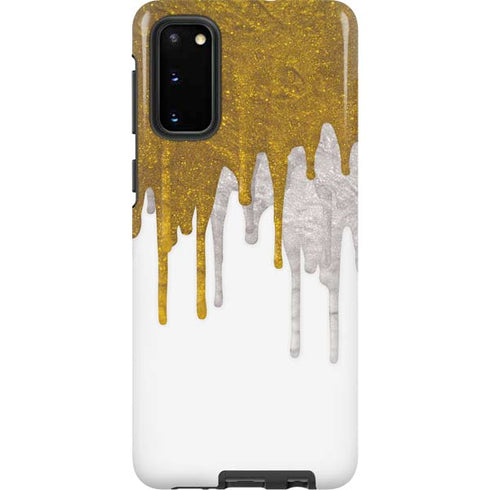 Paint Splatter Gold Galaxy S20 Pro Case