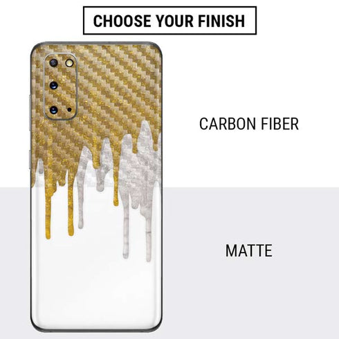 Paint Splatter Gold Galaxy S20 Skin