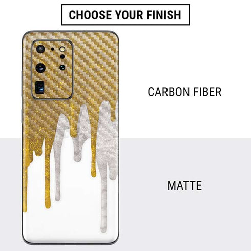 Paint Splatter Gold Galaxy S20 Ultra 5G Skin