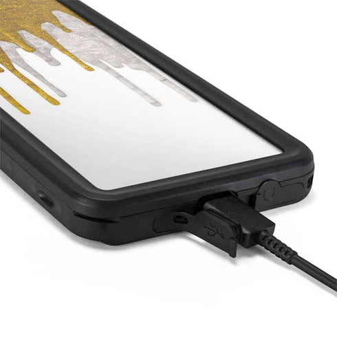 Paint Splatter Gold Galaxy S20 Waterproof Case