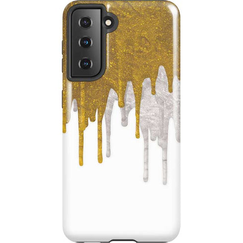 Paint Splatter Gold Galaxy S21 5G Pro Case