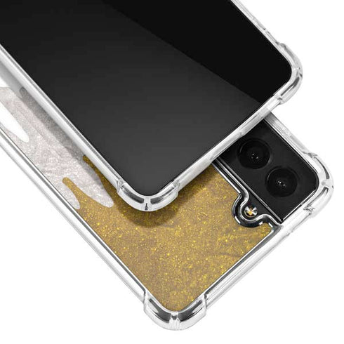 Paint Splatter Gold Galaxy S21 FE Clear Case