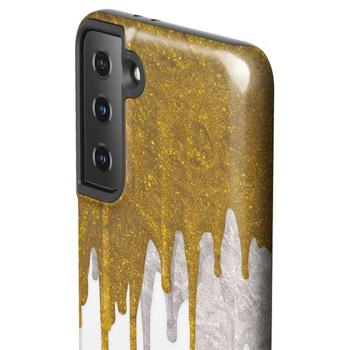 Paint Splatter Gold Galaxy S21 Plus 5G Pro Case