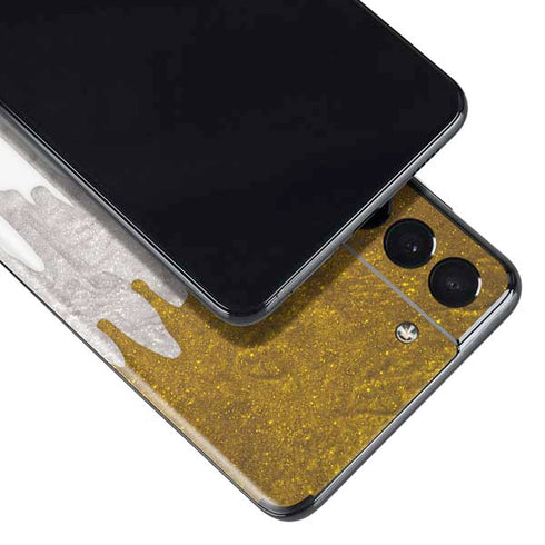 Paint Splatter Gold Galaxy S21 Plus 5G Skin