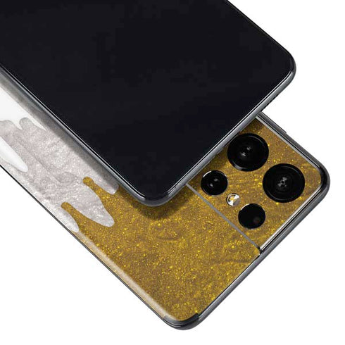 Paint Splatter Gold Galaxy S21 Ultra 5G Skin