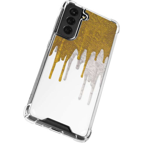 Paint Splatter Gold Galaxy S22 Plus Clear Case