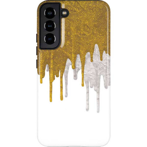 Paint Splatter Gold Galaxy S22 Plus Pro Case