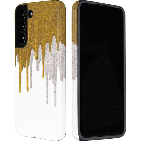 Paint Splatter Gold Galaxy S22 Plus Pro Case