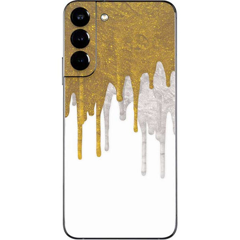 Paint Splatter Gold Galaxy S22 Plus Skin
