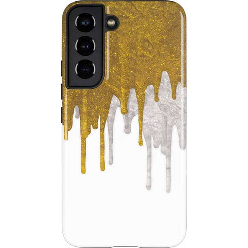 Paint Splatter Gold Galaxy S22 Pro Case