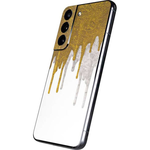 Paint Splatter Gold Galaxy S22 Skin