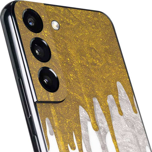 Paint Splatter Gold Galaxy S22 Skin