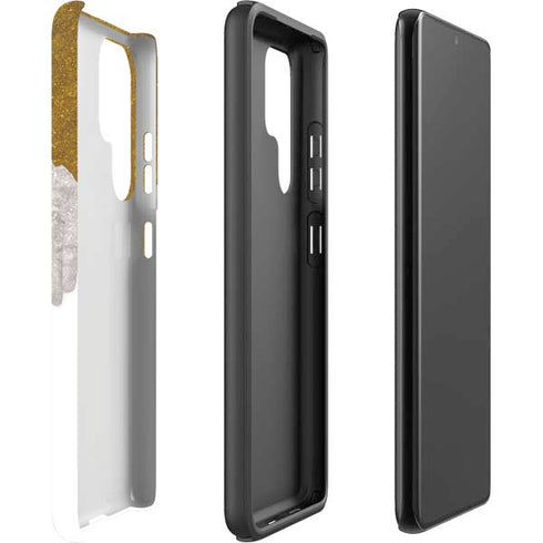 Paint Splatter Gold Galaxy S22 Ultra Pro Case