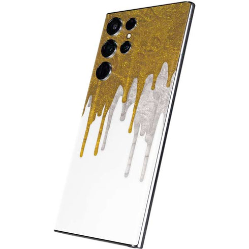 Paint Splatter Gold Galaxy S22 Ultra Skin