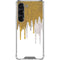 Paint Splatter Gold Galaxy S23 Clear Case