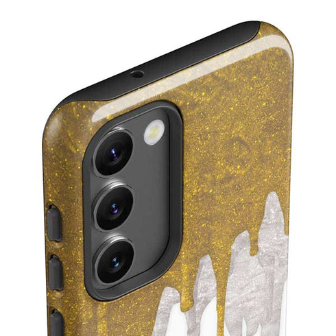 Paint Splatter Gold Galaxy S23 Plus Pro Case