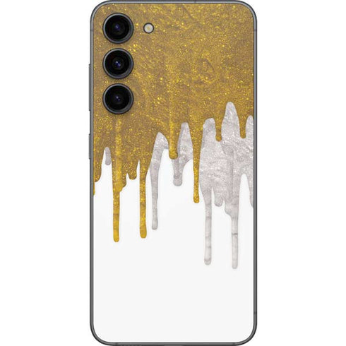 Paint Splatter Gold Galaxy S23 Plus Skin