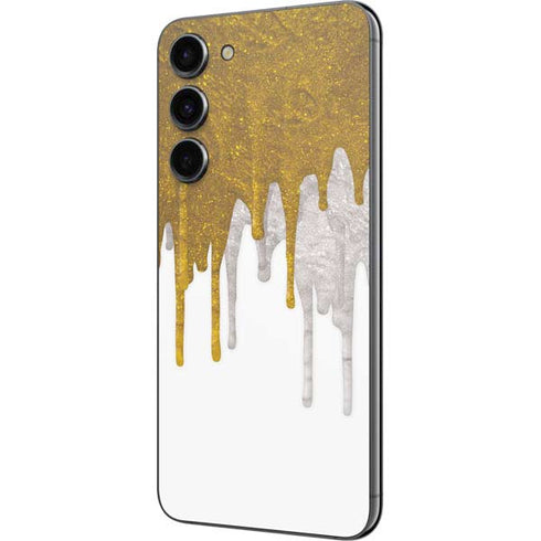 Paint Splatter Gold Galaxy S23 Plus Skin