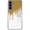 Paint Splatter Gold Galaxy S24 Clear Case