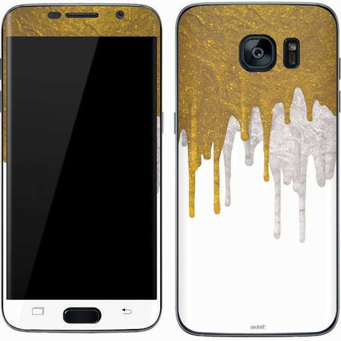 Paint Splatter Gold Galaxy S7 Skin