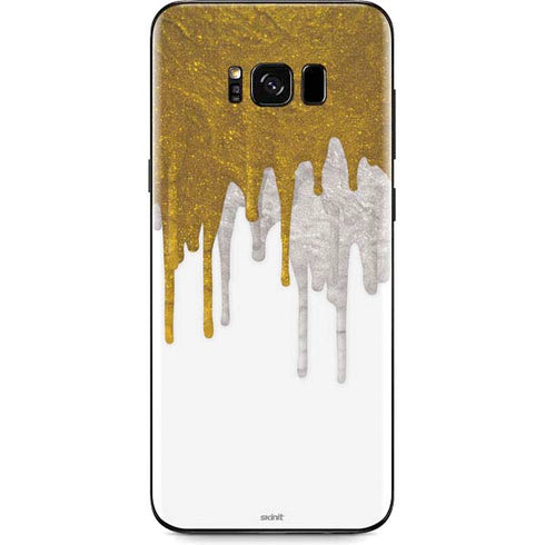 Paint Splatter Gold Galaxy S8 Skin