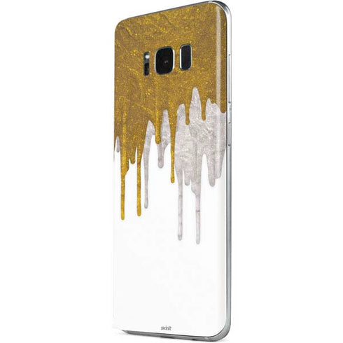 Paint Splatter Gold Galaxy S8 Skin