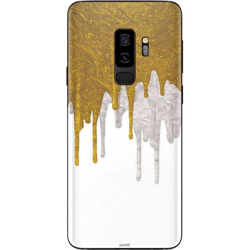 Paint Splatter Gold Galaxy S9 Plus Skin