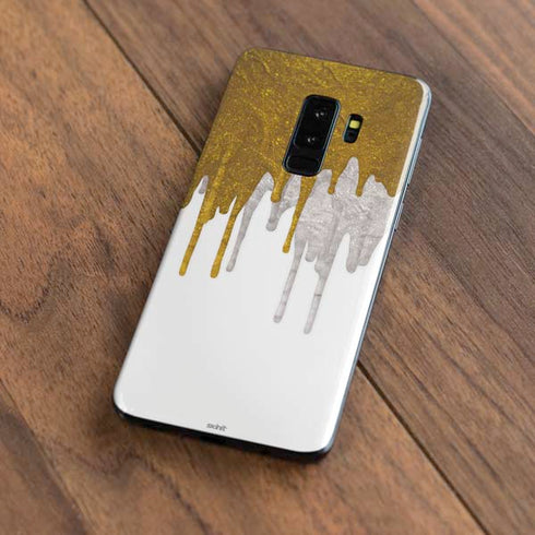 Paint Splatter Gold Galaxy S9 Plus Skin