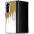 Paint Splatter Gold Galaxy Z Fold5 5G Clear Case